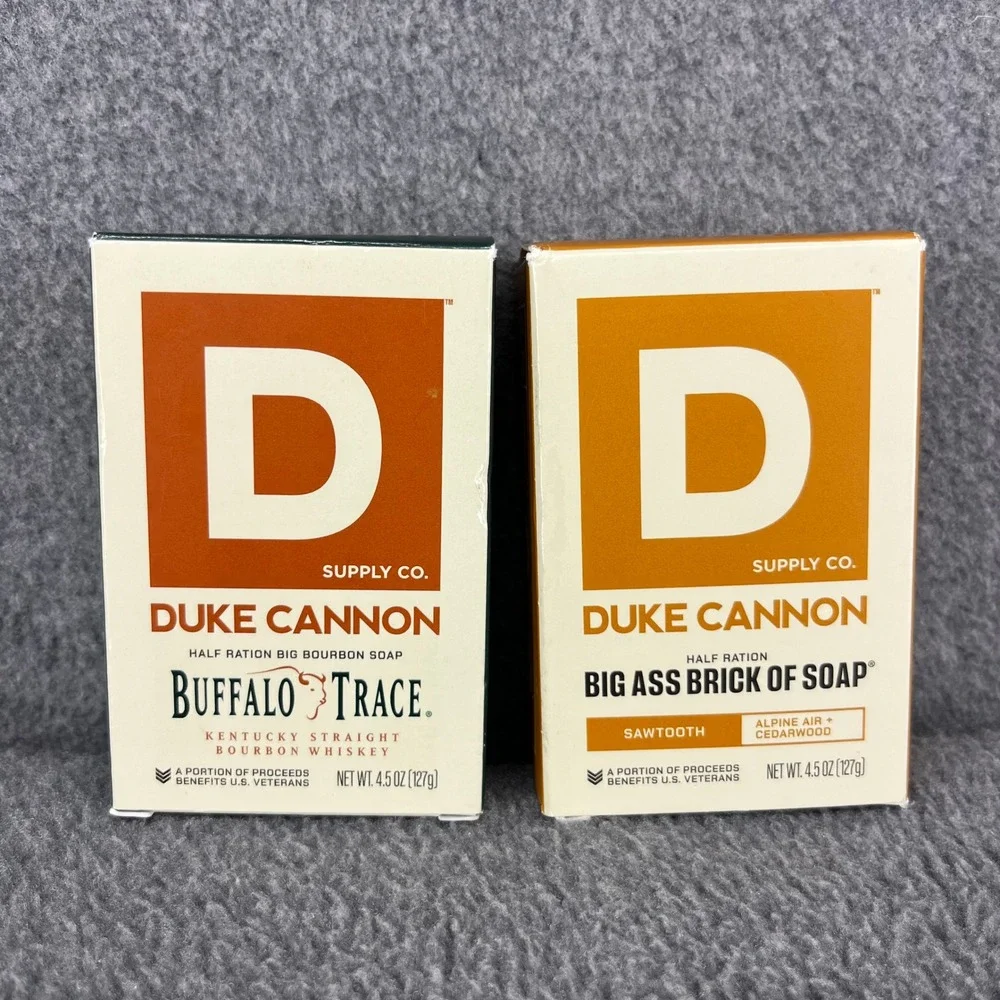 6x Duke Cannon Brick of Soap Men 4.5 oz Buffalo Trace Sawtooth Bourbon Cedarwood